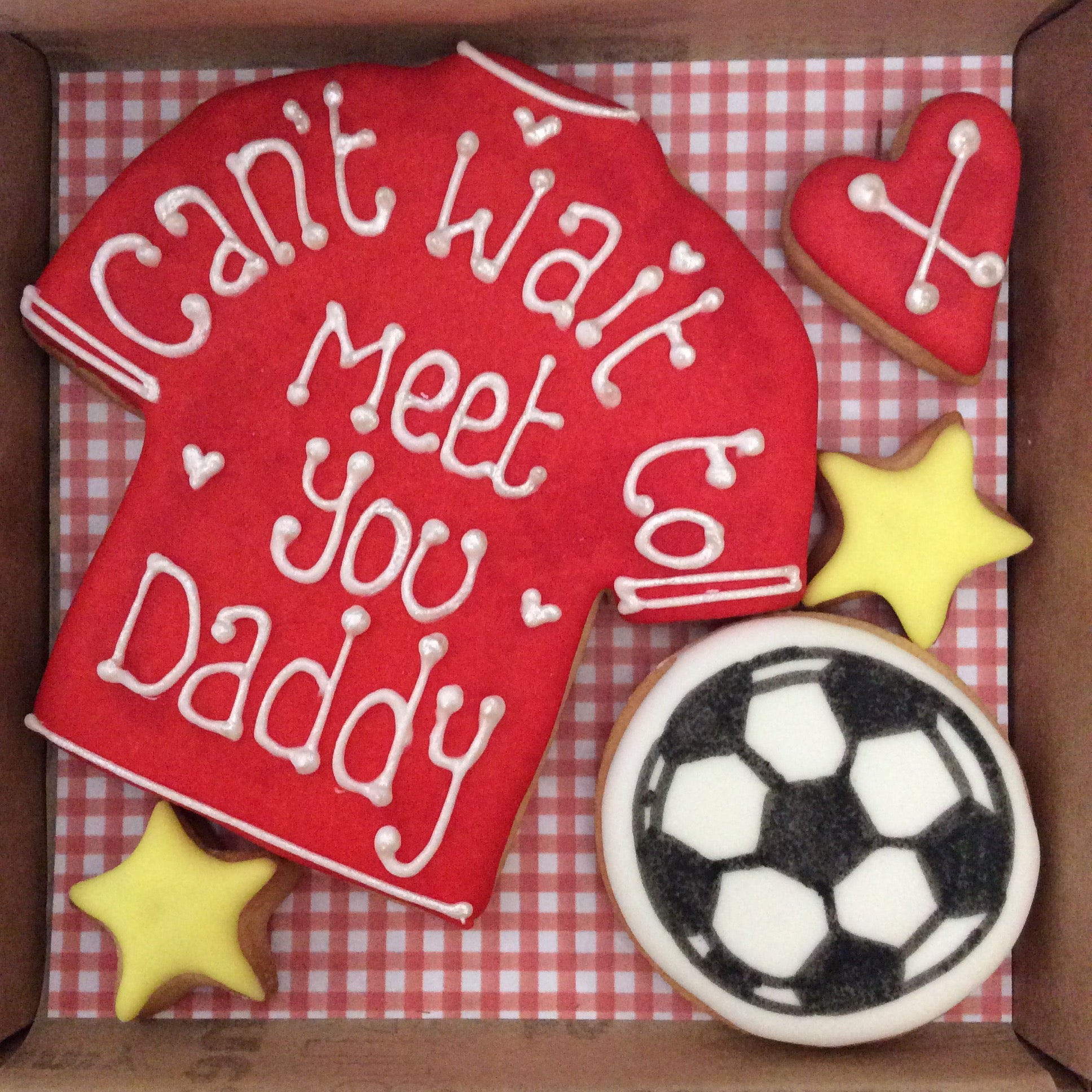 Fathers Day Football Shirt and Football Cookie box - Little Box of Joy