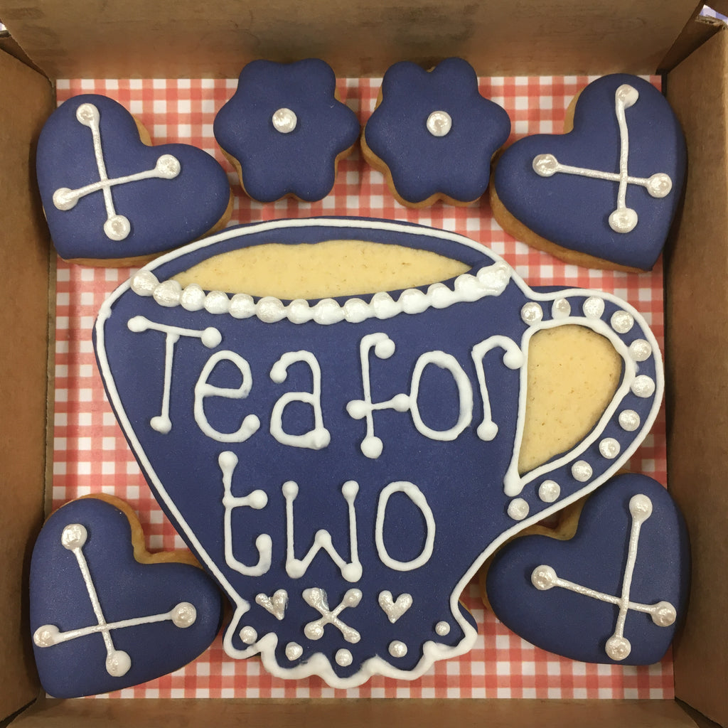Tea for Two Teacup cookie box with keepsake poem