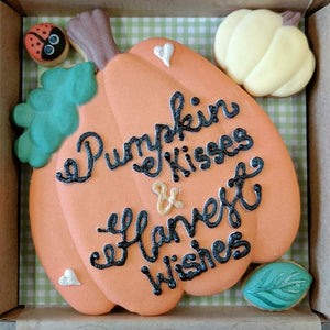 Pumpkin Kisses and Harvest Wishes -Orange