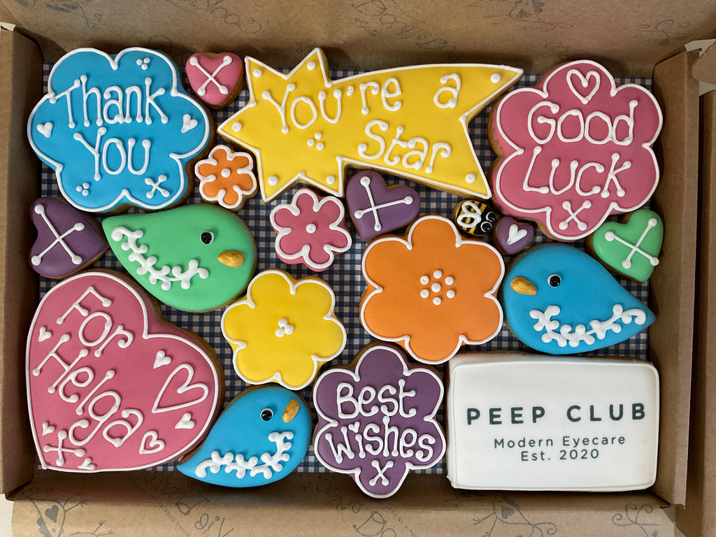 ￼Corporate thank you cookies including a logo cookie