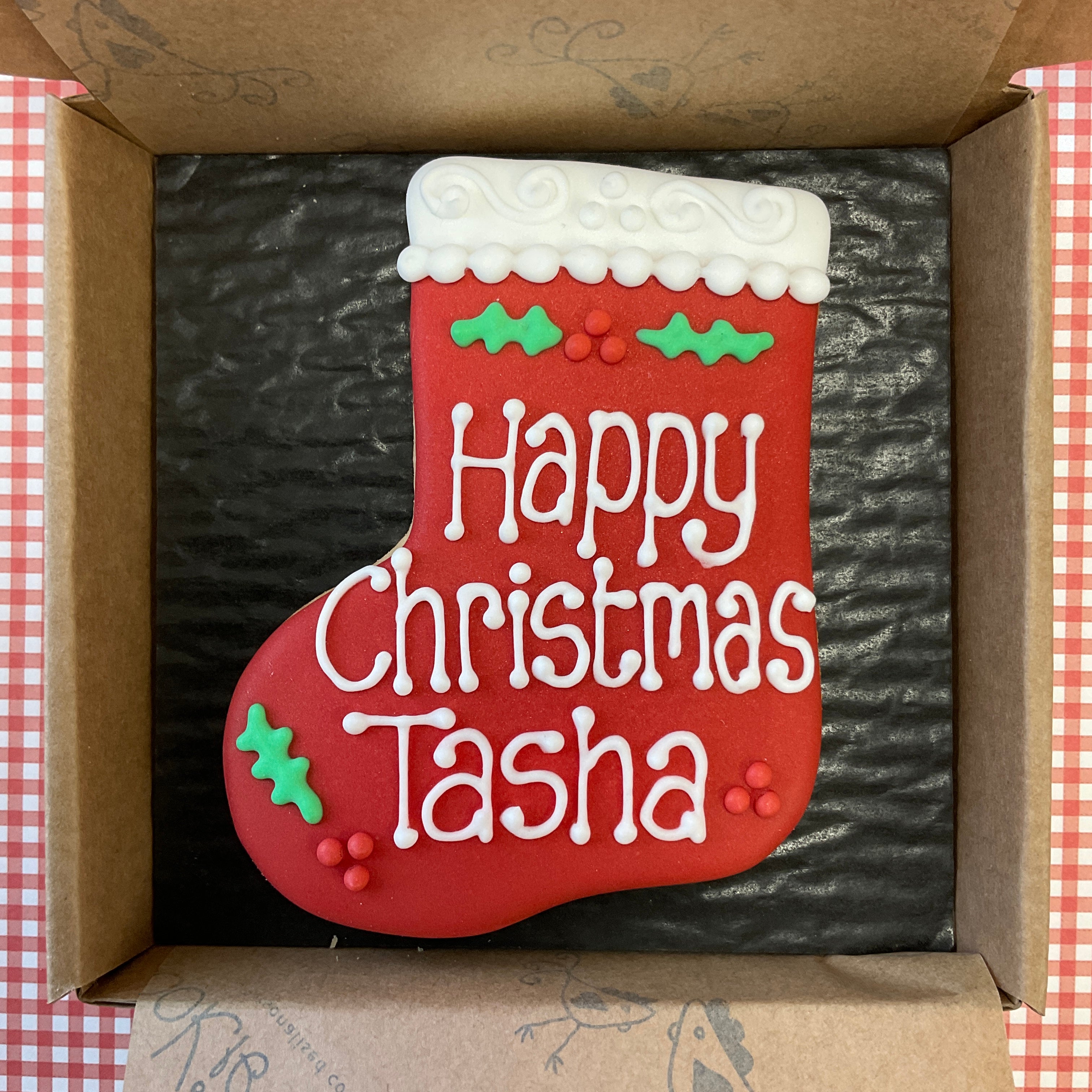 Single Christmas personalised cookie