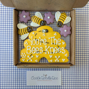Bee Hive, Bees and Flowers small cookie box