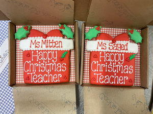 Christmas present cookie box for Teacher gift