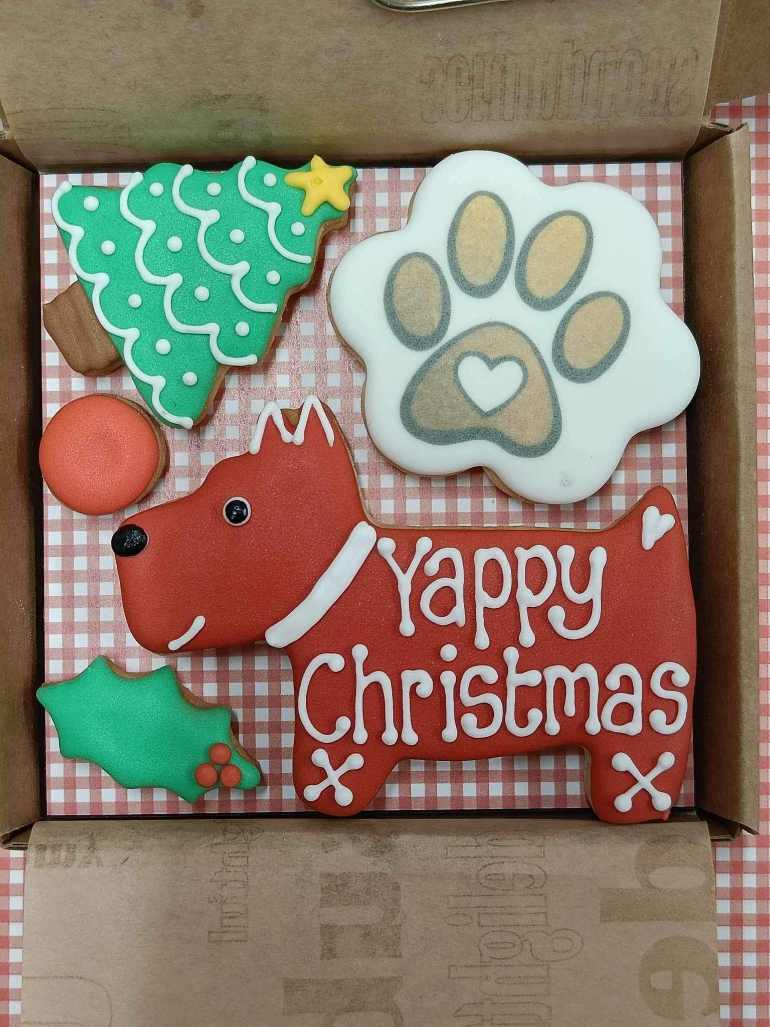 With love from the Dog Christmas Cookie Card - A Little box of Christmas Joy