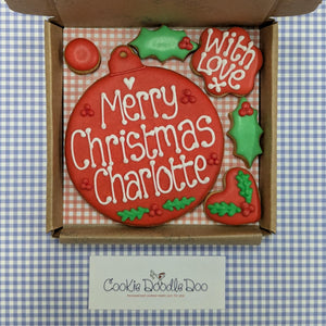 Christmas Bauble (Red) Cookie Box