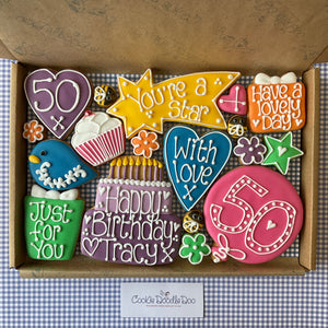 Birthday Cookie Box  (Large) 21/30/40/50/60/70/80/90/100