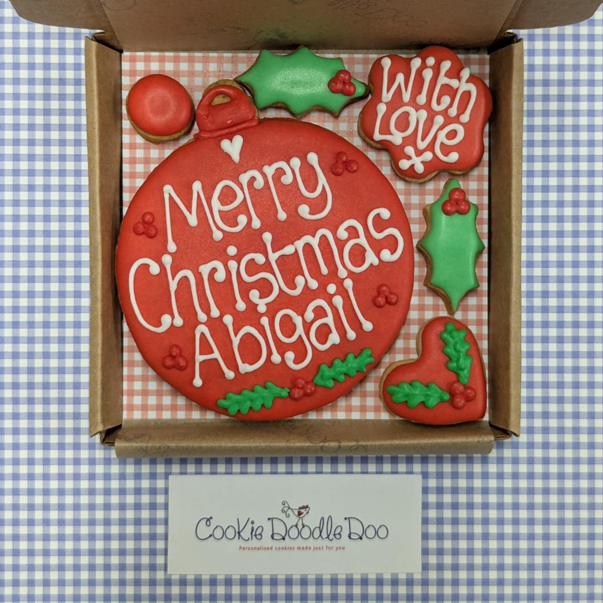 Christmas Bauble (Red) Cookie Box