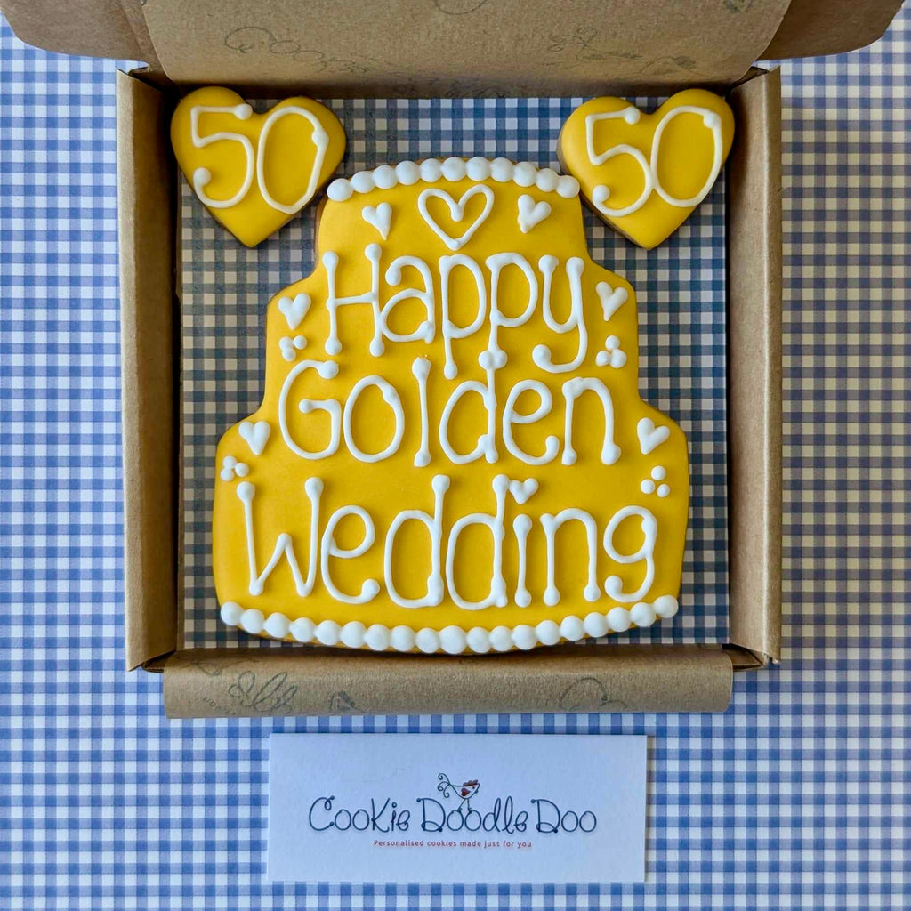 Wedding /Anniversary Cake Cookie Card - Little Box of Joy