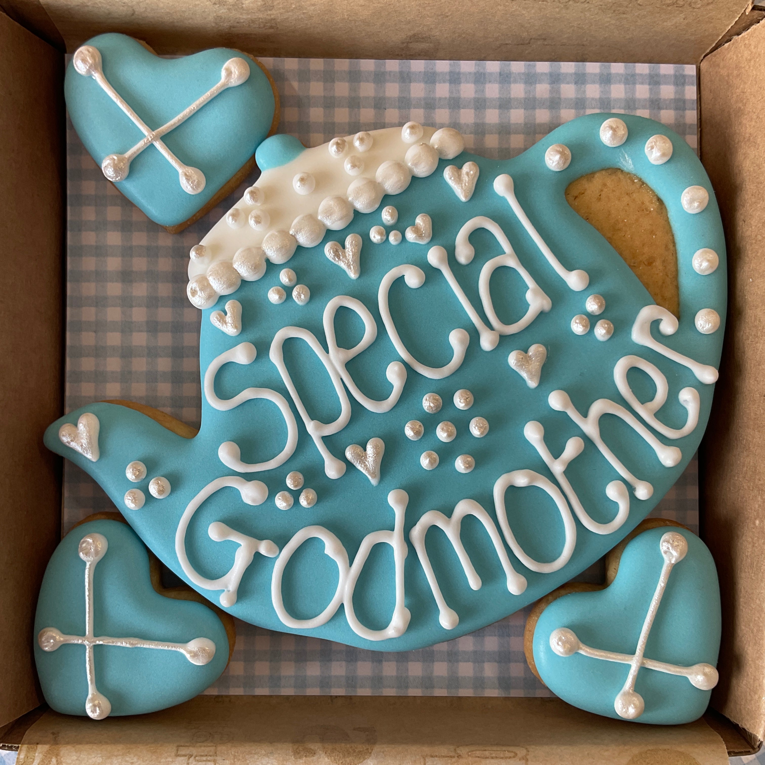 Special Godmother Teapot Cookie Box