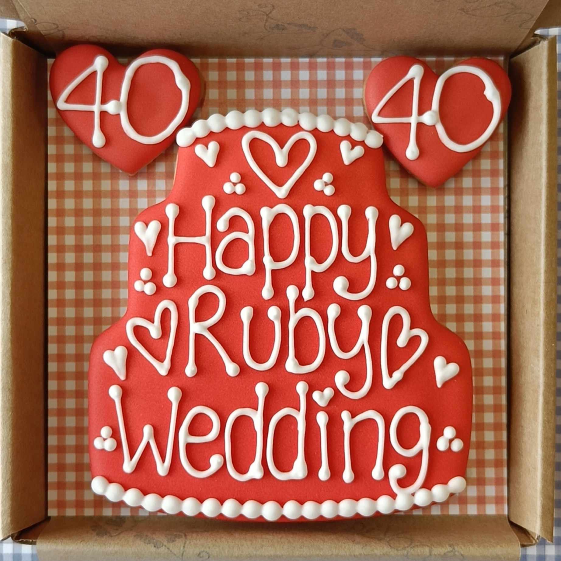 Wedding /Anniversary Cake Cookie Card - Little Box of Joy