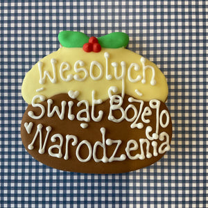 Christmas pudding personalised Cookie