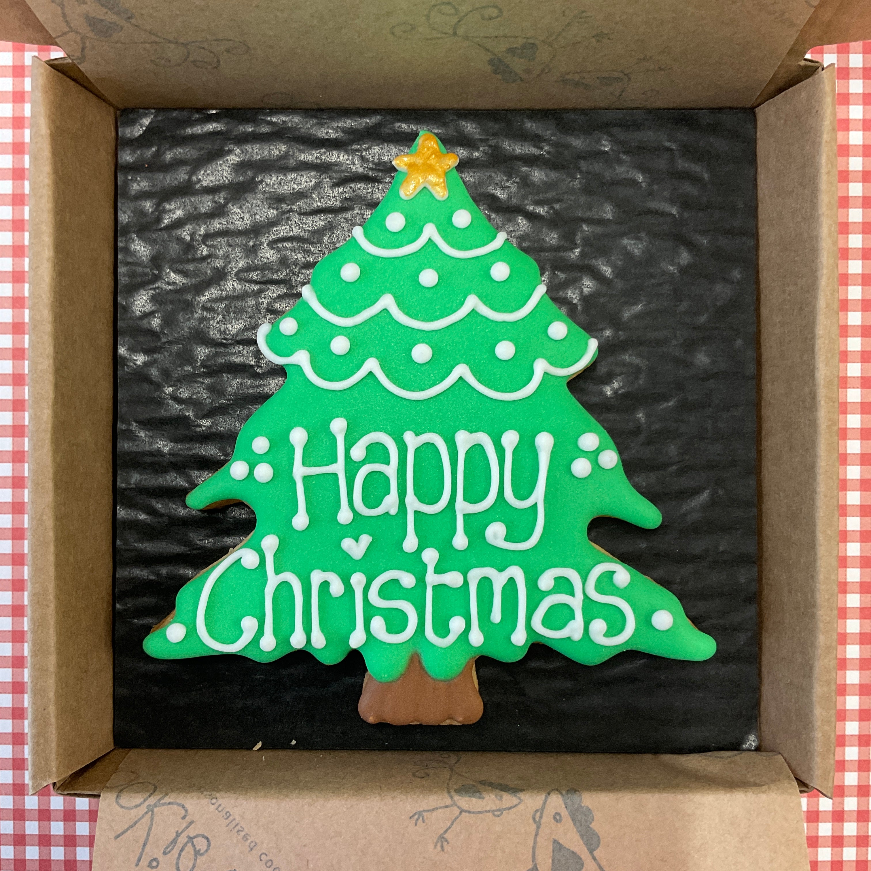 Single Christmas personalised cookie