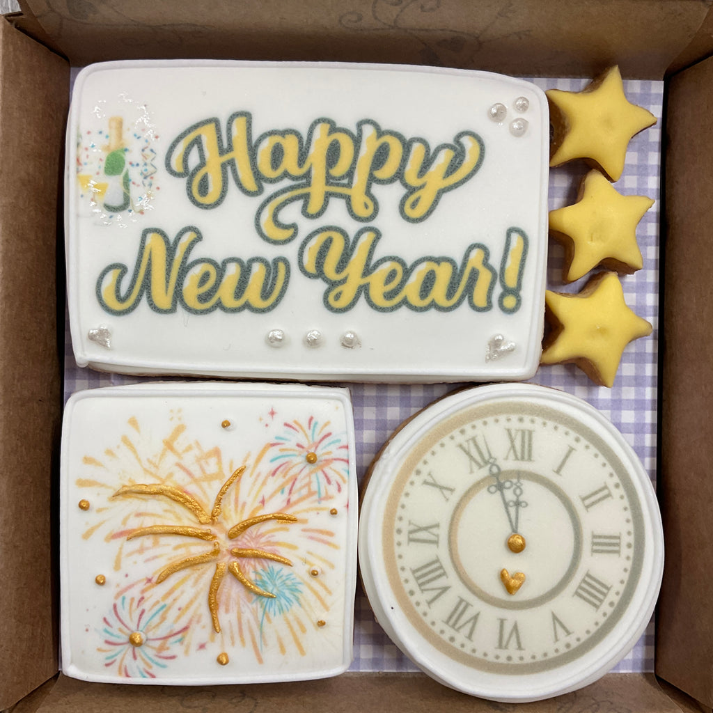 Happy New Year Cookie Box - Rectangle