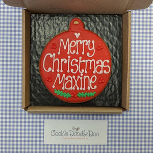 Christmas Bauble personalised Cookie