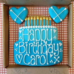 Birthday Cake Cookie Card - Little Box of Joy (two tone)