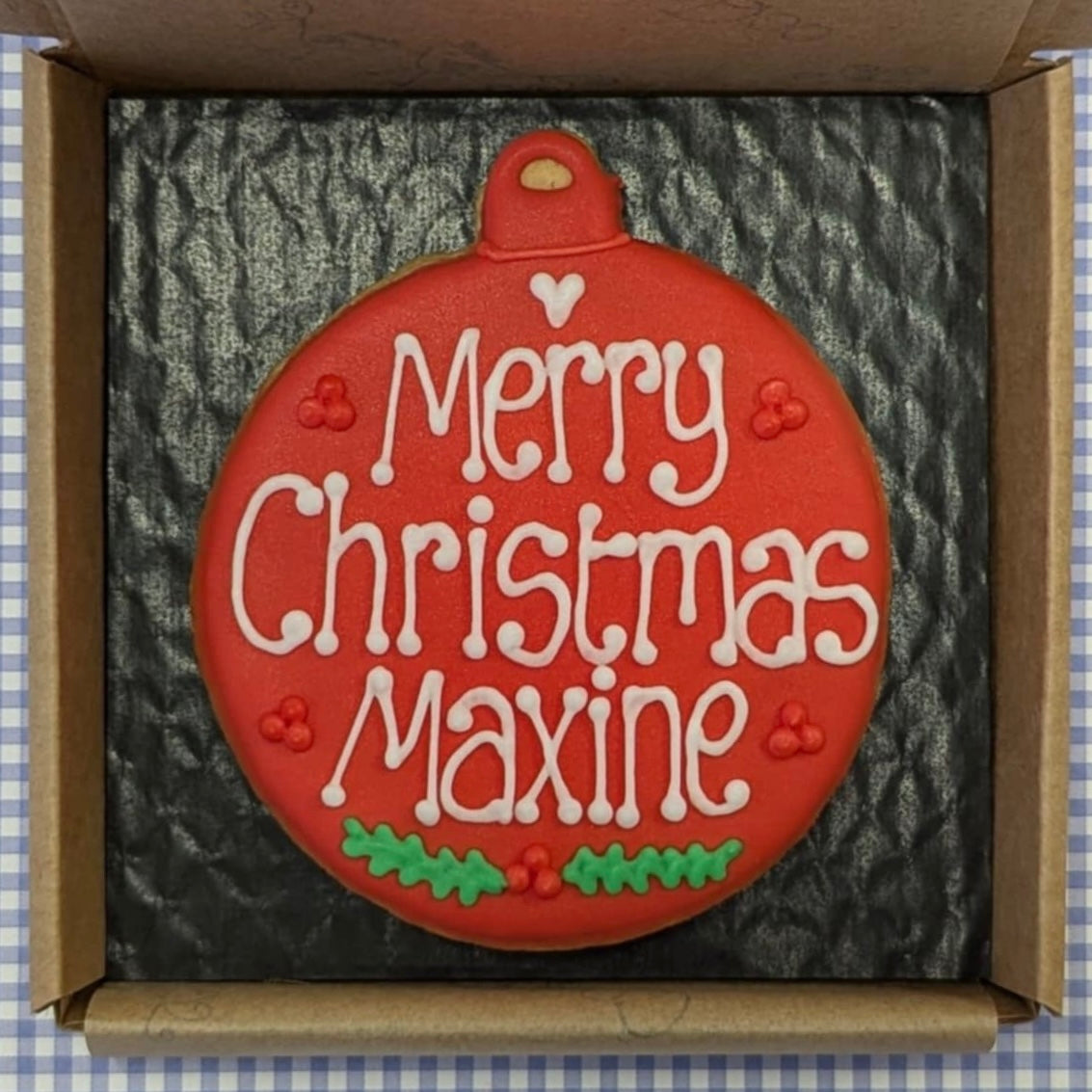 Single Christmas personalised cookie