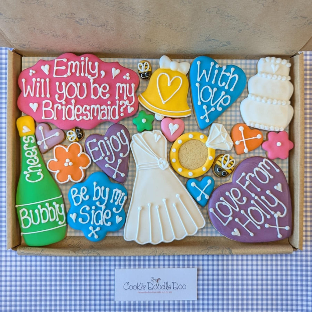 Will You Be My Bridesmaid / Maid of Honour Cookie box (Large)