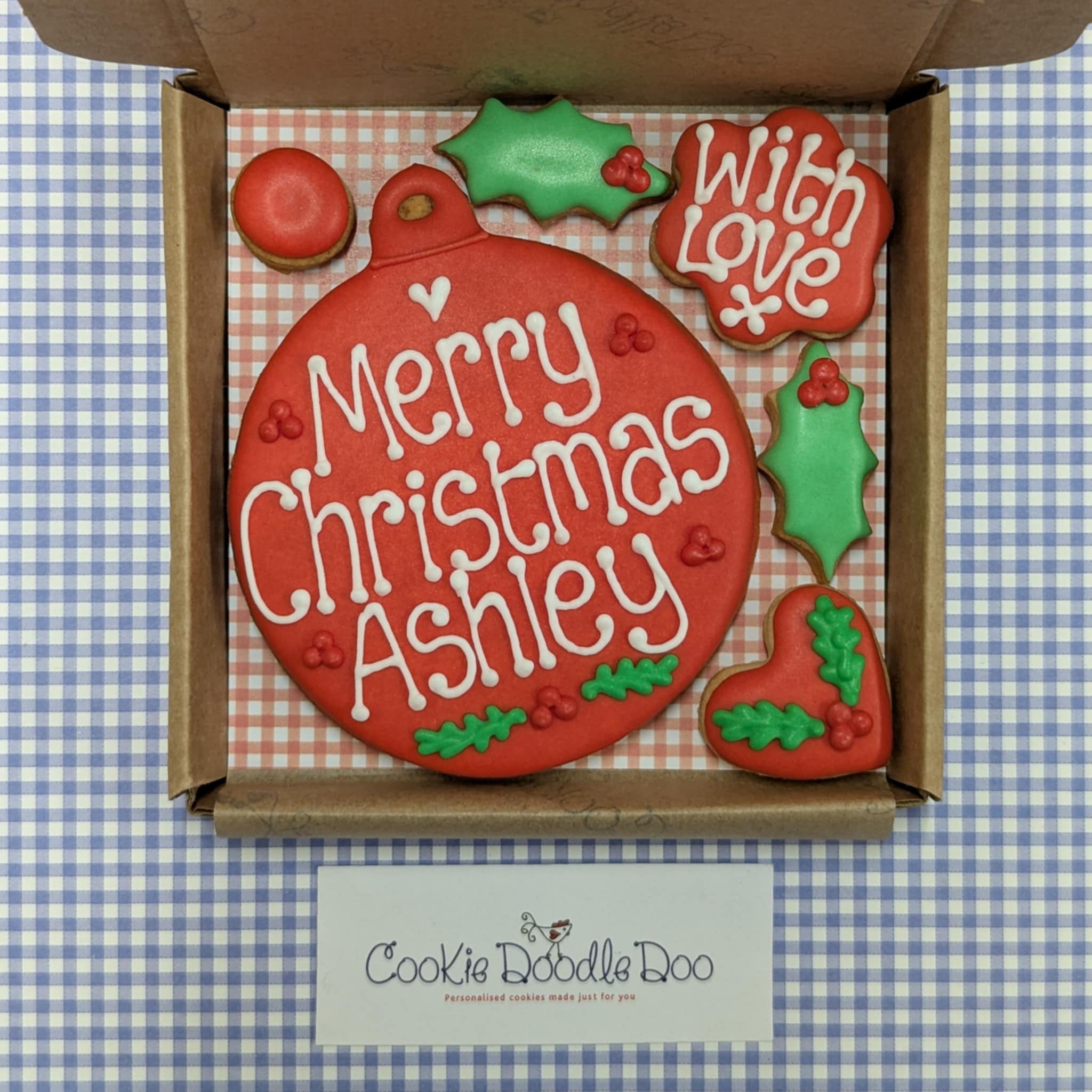 Christmas Bauble (Red) Cookie Box