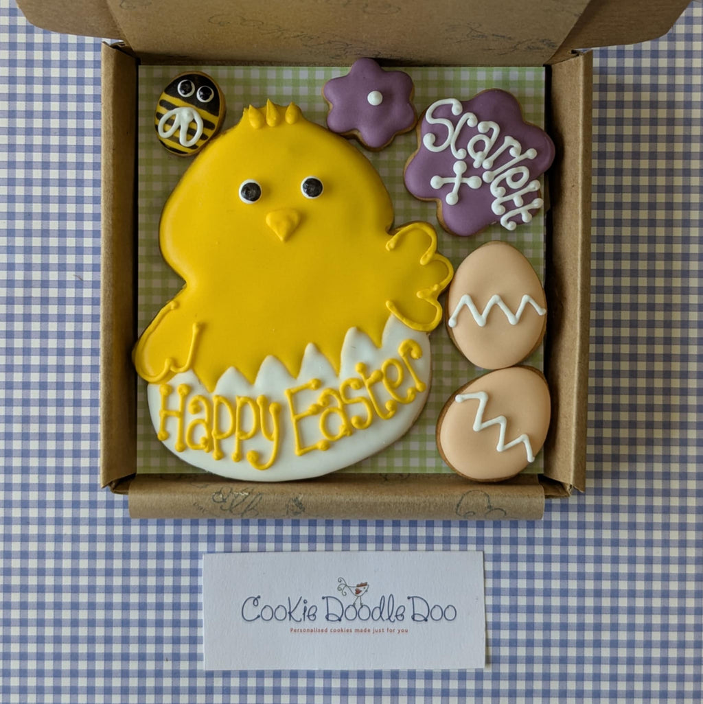 Easter Chick in his egg Cookie Box