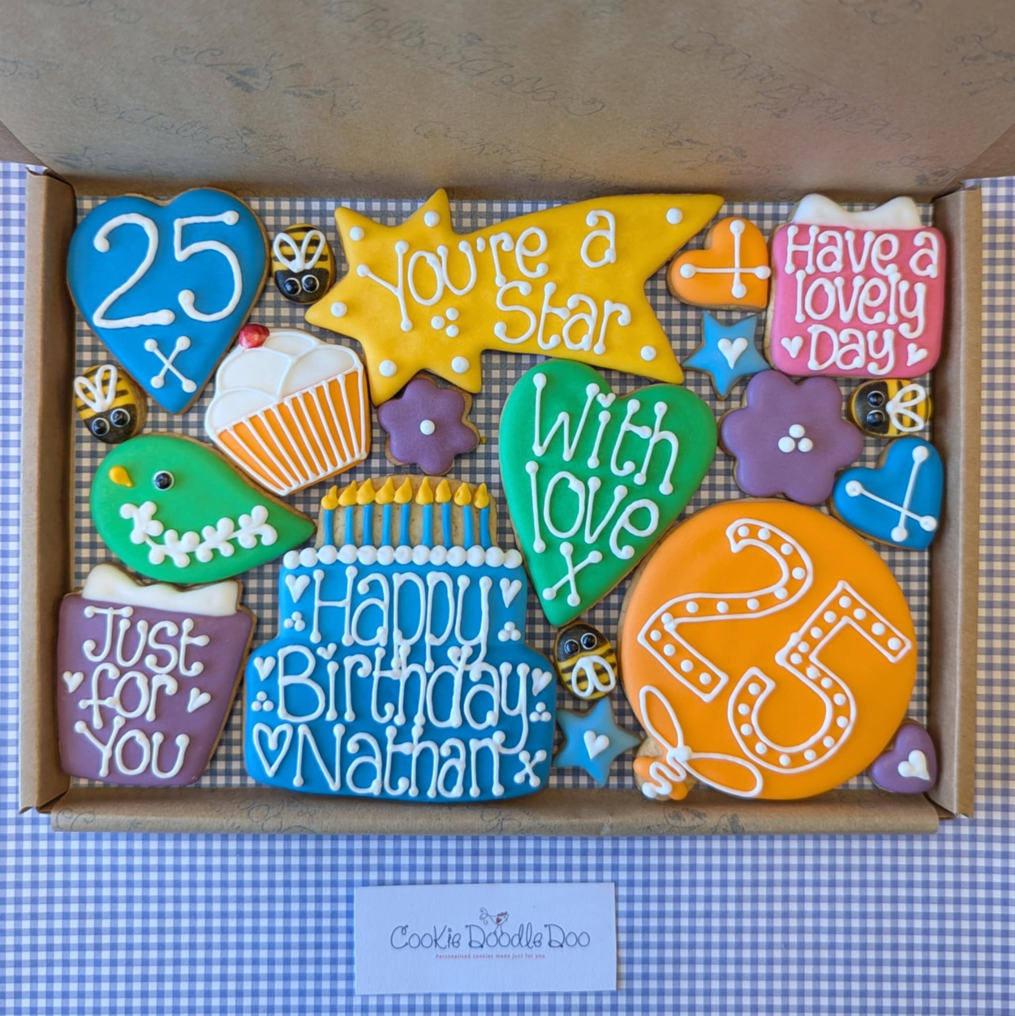 Birthday Cookie Box  (Large) 21/30/40/50/60/70/80/90/100