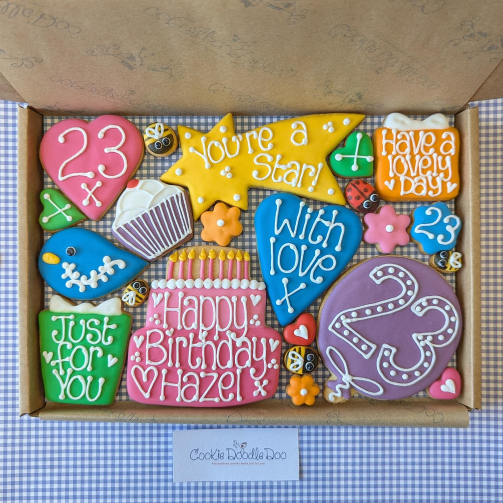 Birthday Cookie Box  (Large) 21/30/40/50/60/70/80/90/100