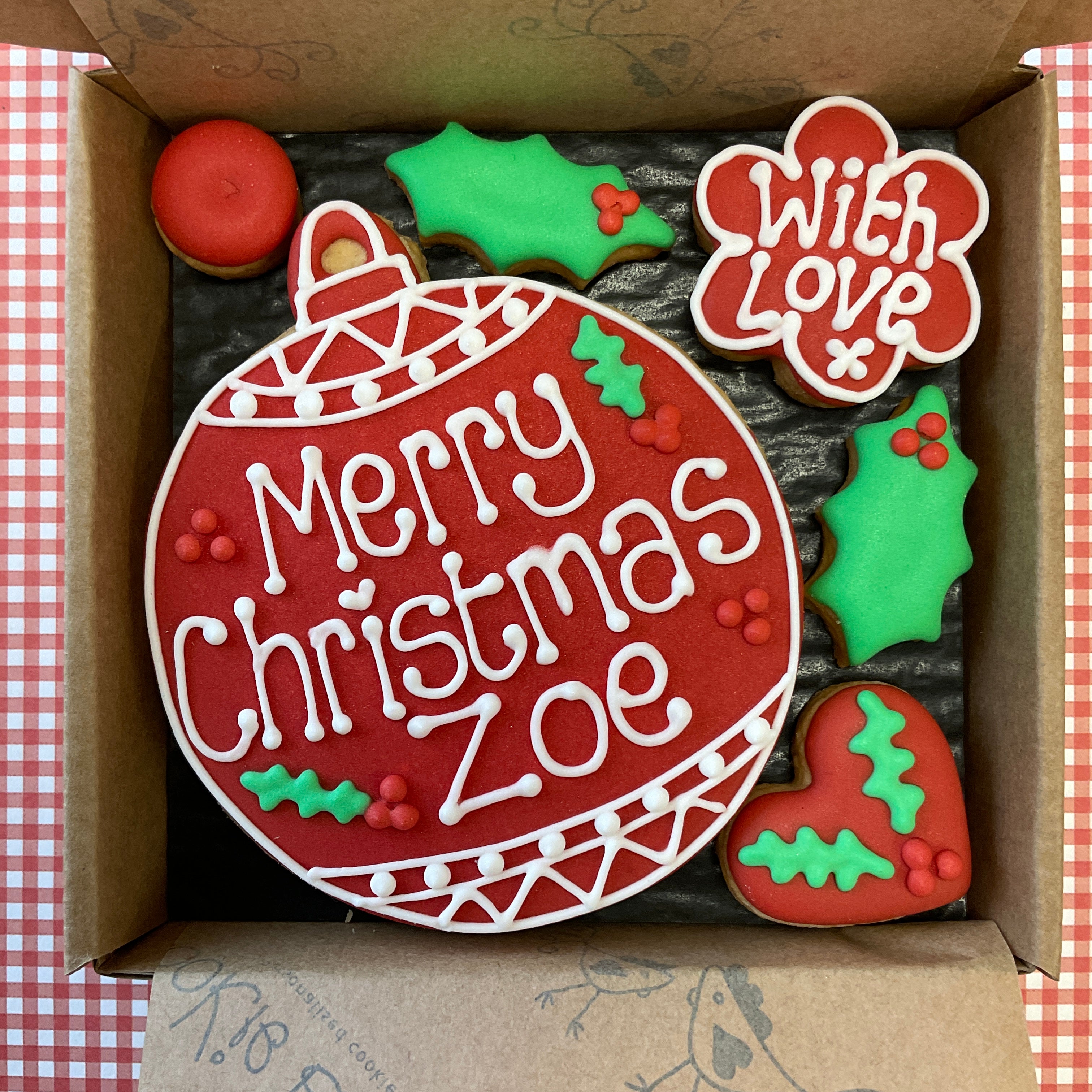 Christmas Bauble (Red) Cookie Box