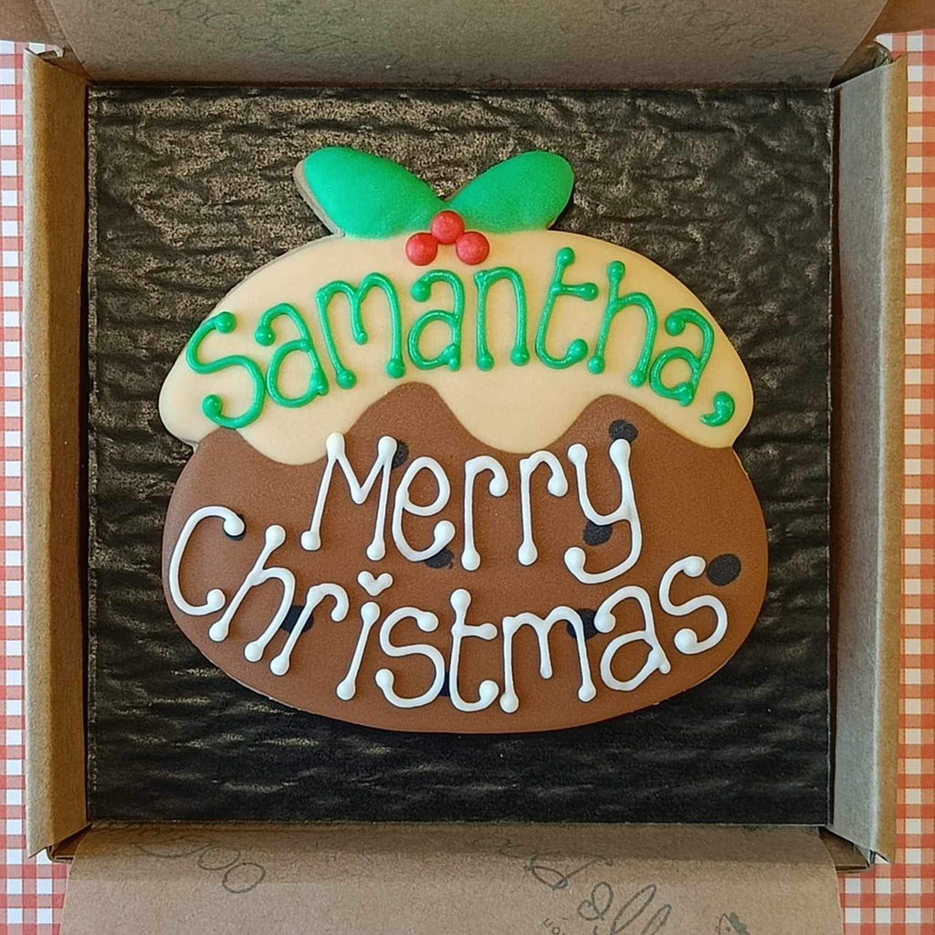 Christmas pudding personalised Cookie