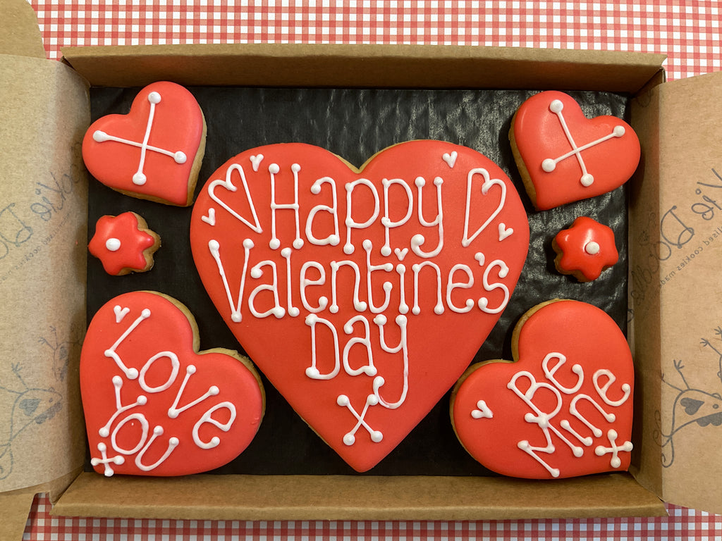 Valentines Day Medium hearts set cookie box