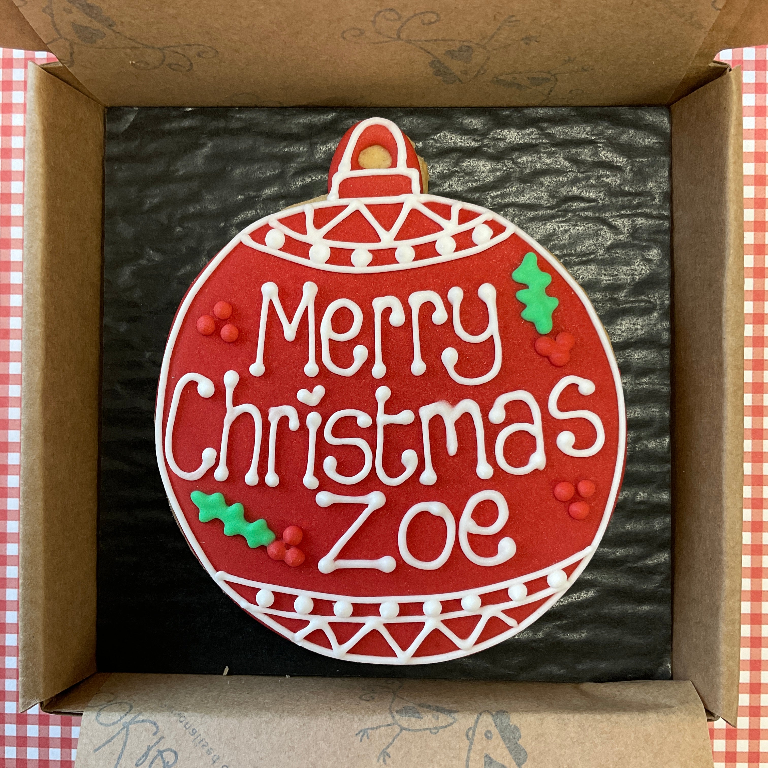 Christmas Bauble personalised Cookie