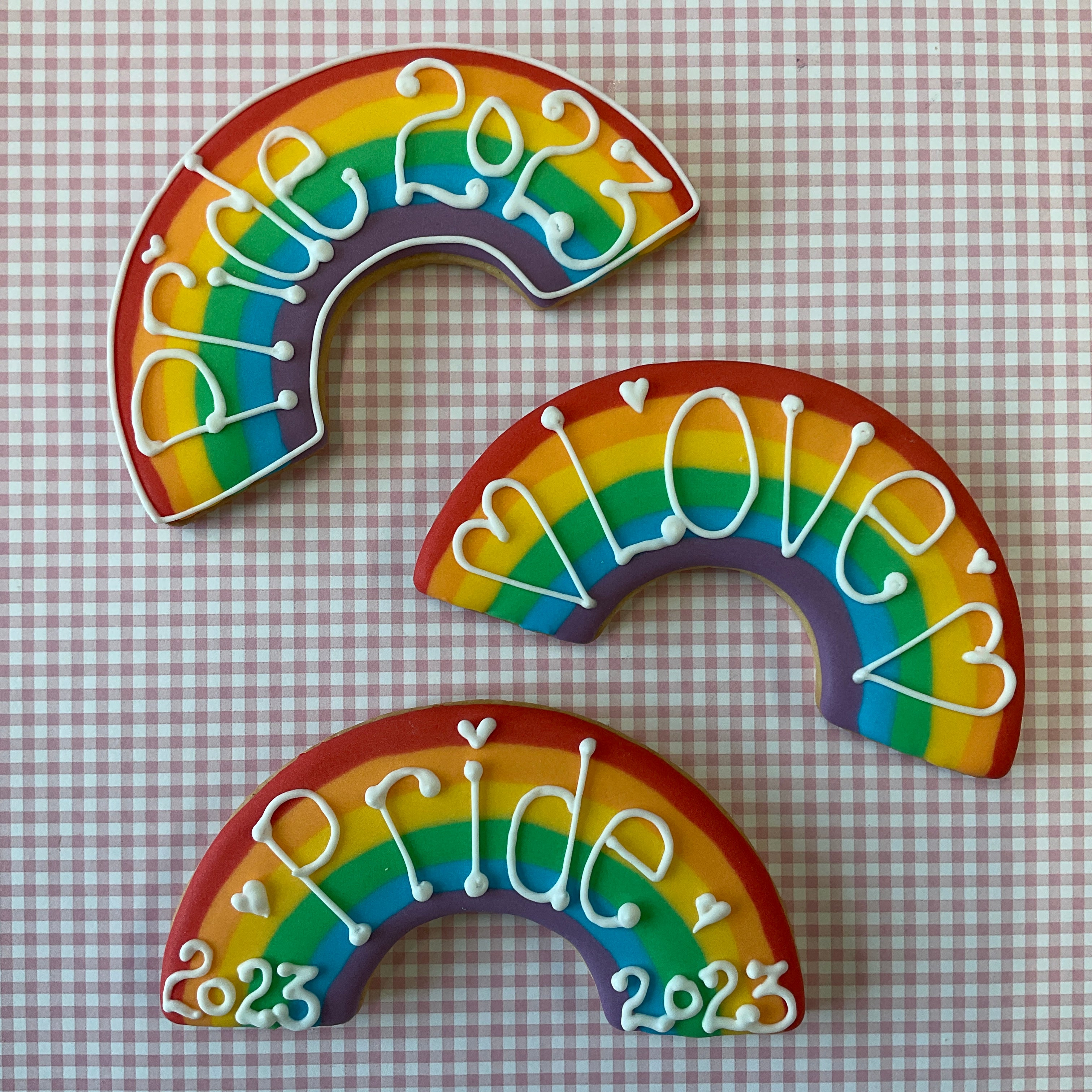 Rainbow Pride Medium Hearts Cookie Box