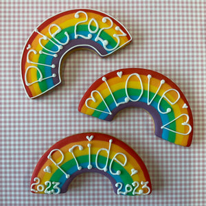 Rainbow Pride Medium Hearts Cookie Box