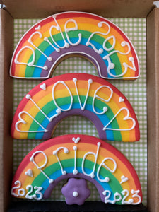 Rainbow Pride Medium Hearts Cookie Box