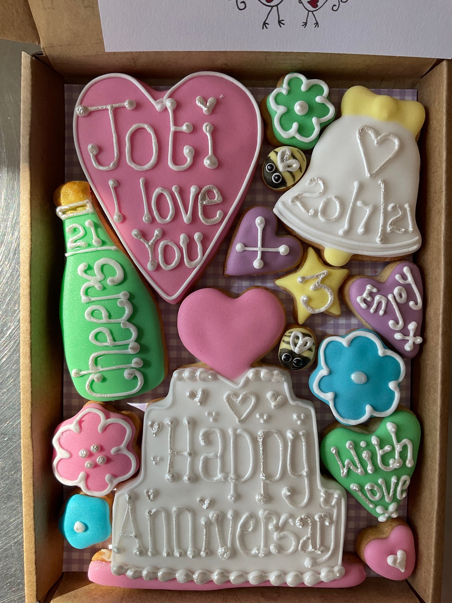 Wedding / Wedding Anniversary Cookie box (Medium)