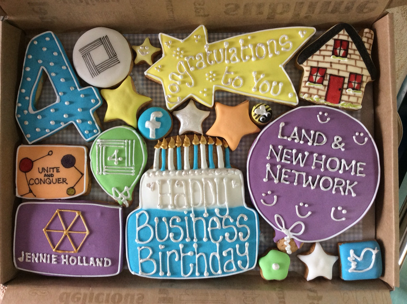 Welcome on board - Bespoke Corporate Cookie Box (Large)
