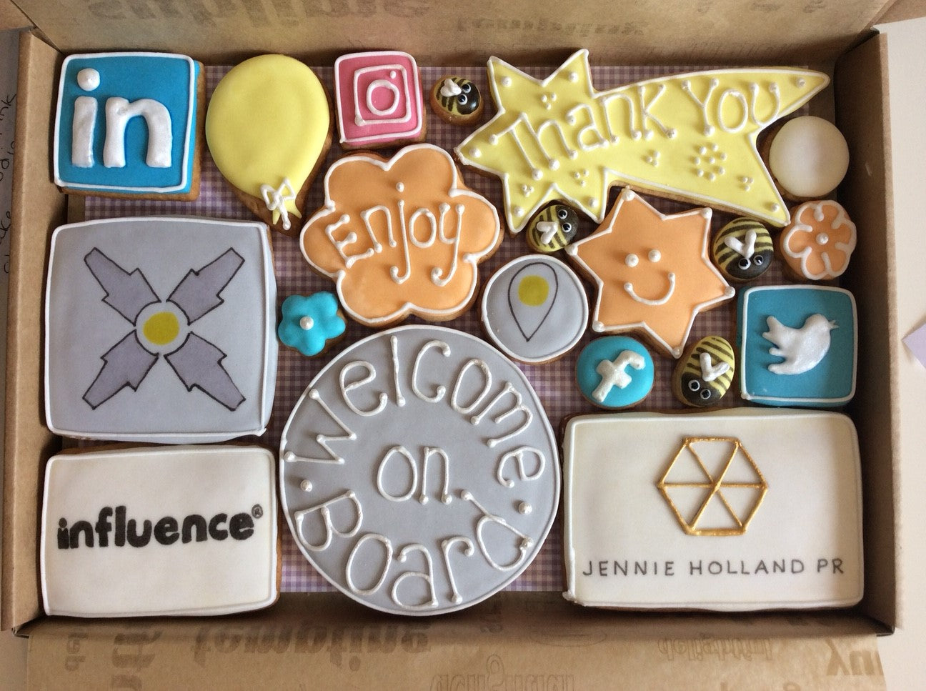 Welcome on board - Bespoke Corporate Cookie Box (Large)
