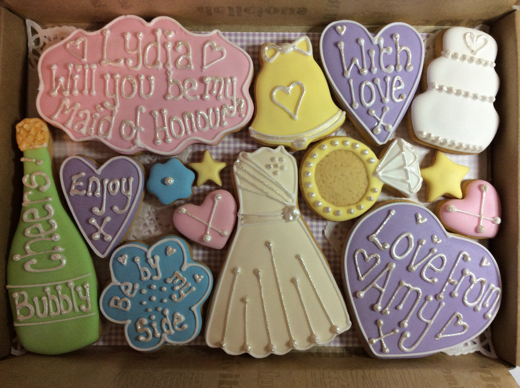 Will You Be My Bridesmaid / Maid of Honour Cookie box (Large)