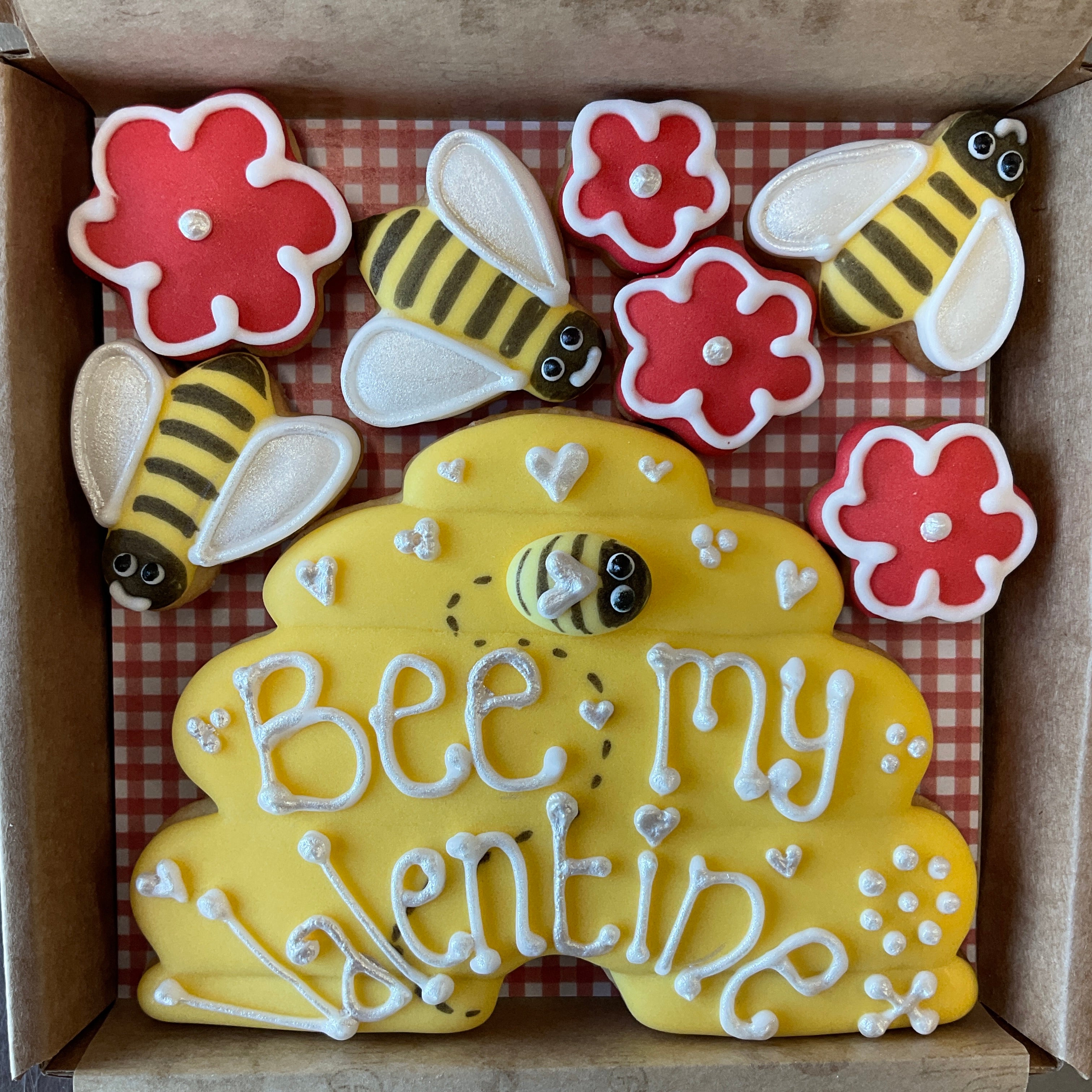 Valentines Day Bee my Valentine Cookie Card