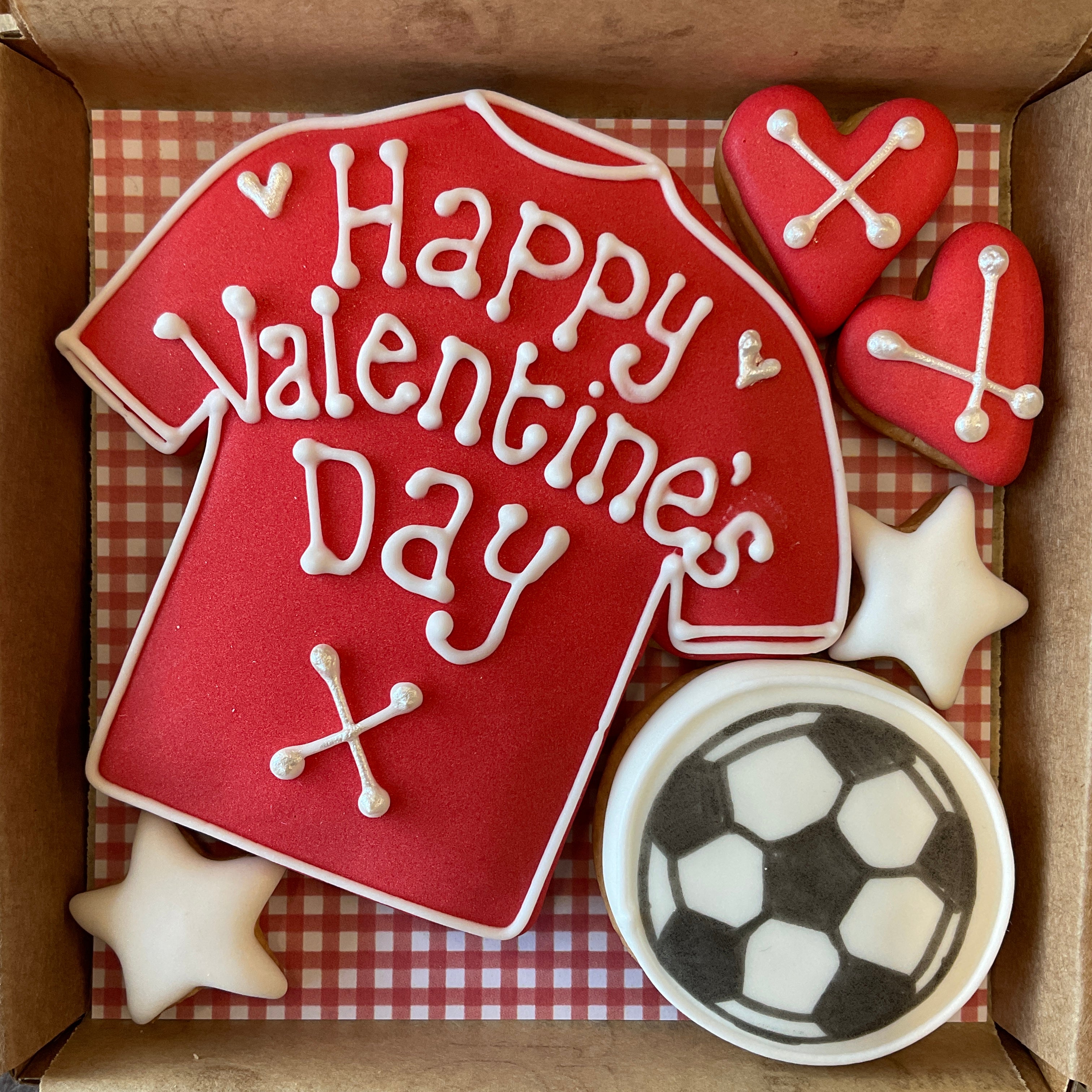 Valentines Day football shirt Cookie Card