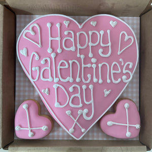 Galentines Day Love Heart Cookie Card