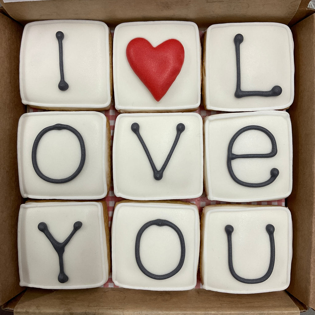 I love you Valentines Day Cookies