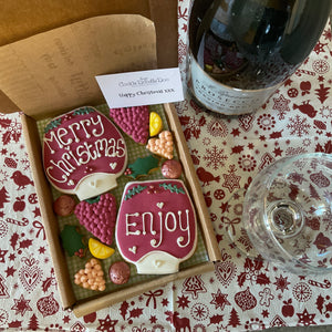 Christmas Stemless Wine Glass (Medium) cookie gift- Red Wine  (Medium)
