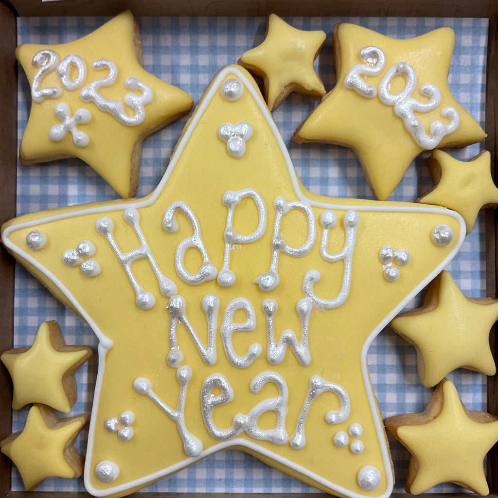 Happy New Year Star Cookie Box