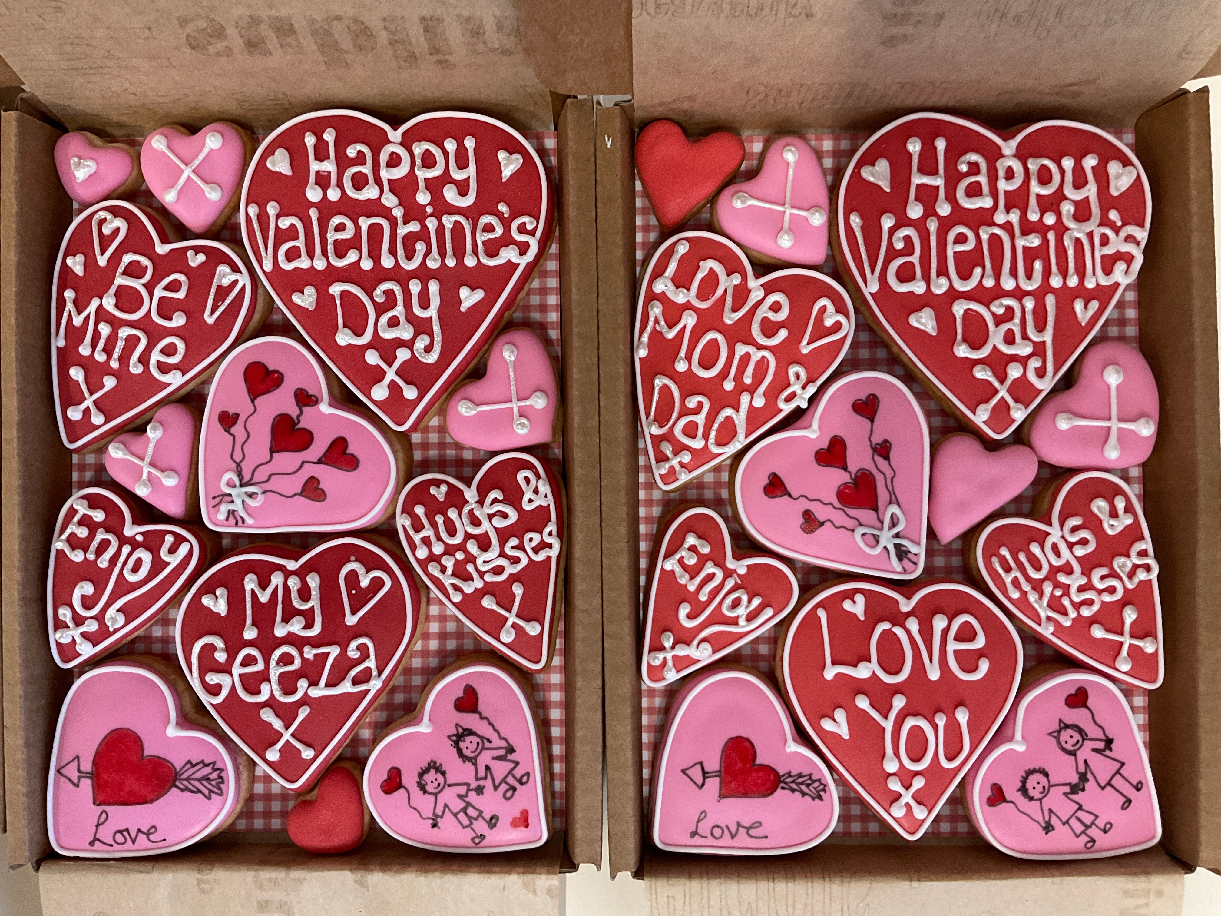 Valentines Day Medium Love Hearts Cookie Box