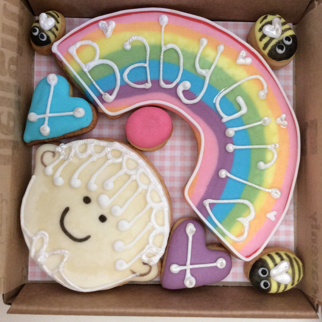 Rainbow and Baby Cookie Box - Little Box of Joy