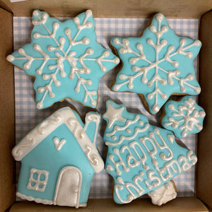 Blue Christmas Cookie Box (small)