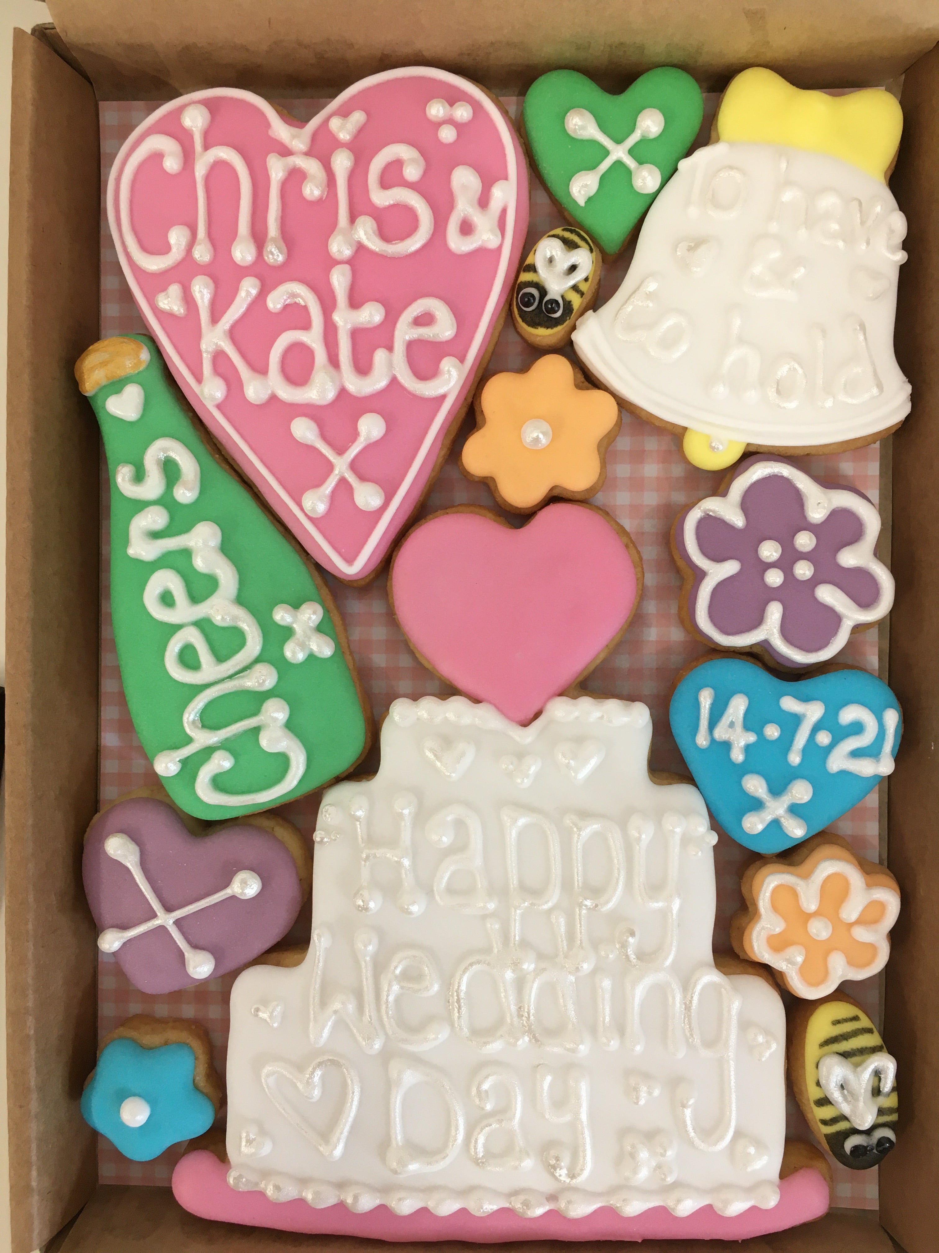 Wedding / Wedding Anniversary Cookie box (Medium)