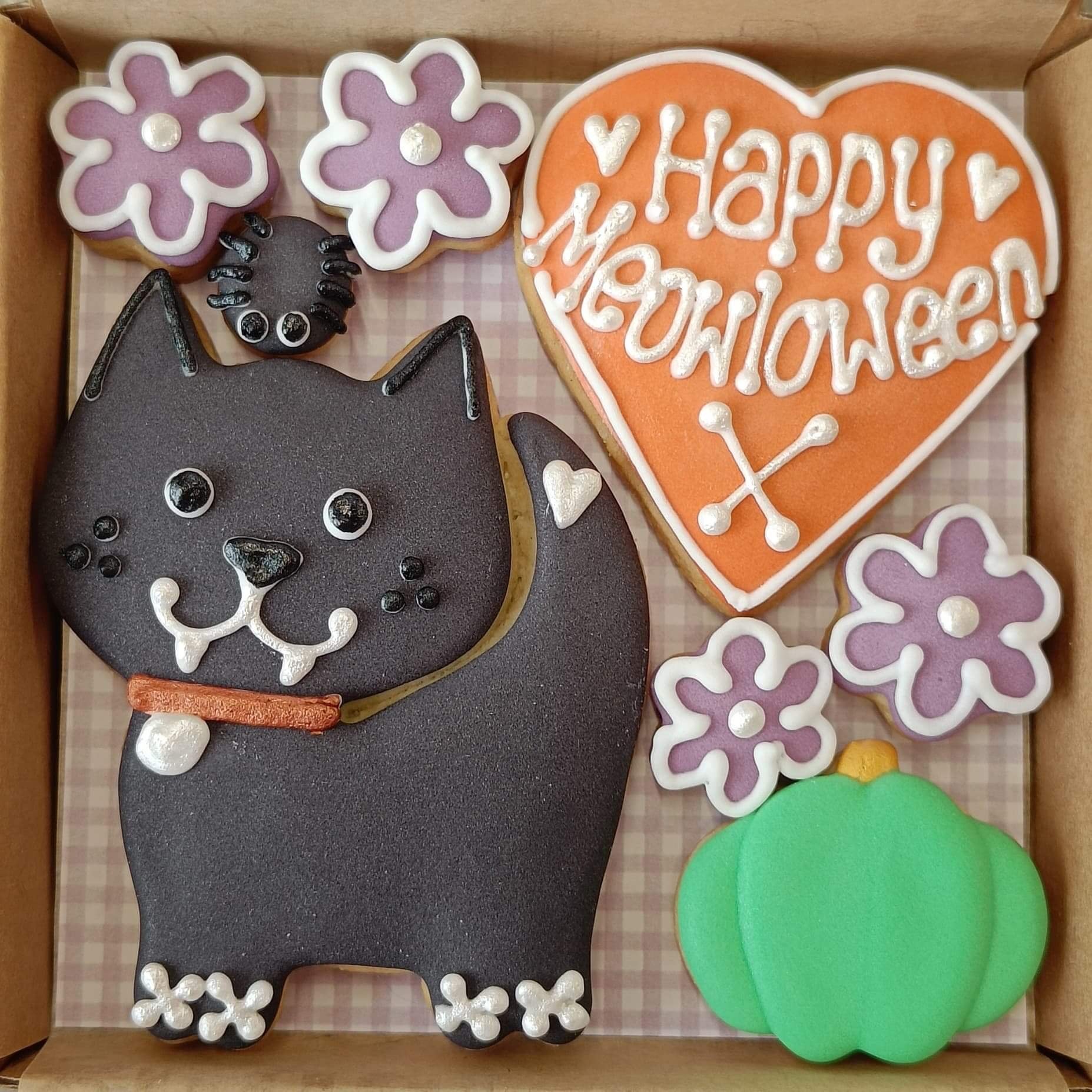 Cat lovers - Happy Meowloween Cookie Box- A Little Box of Joy