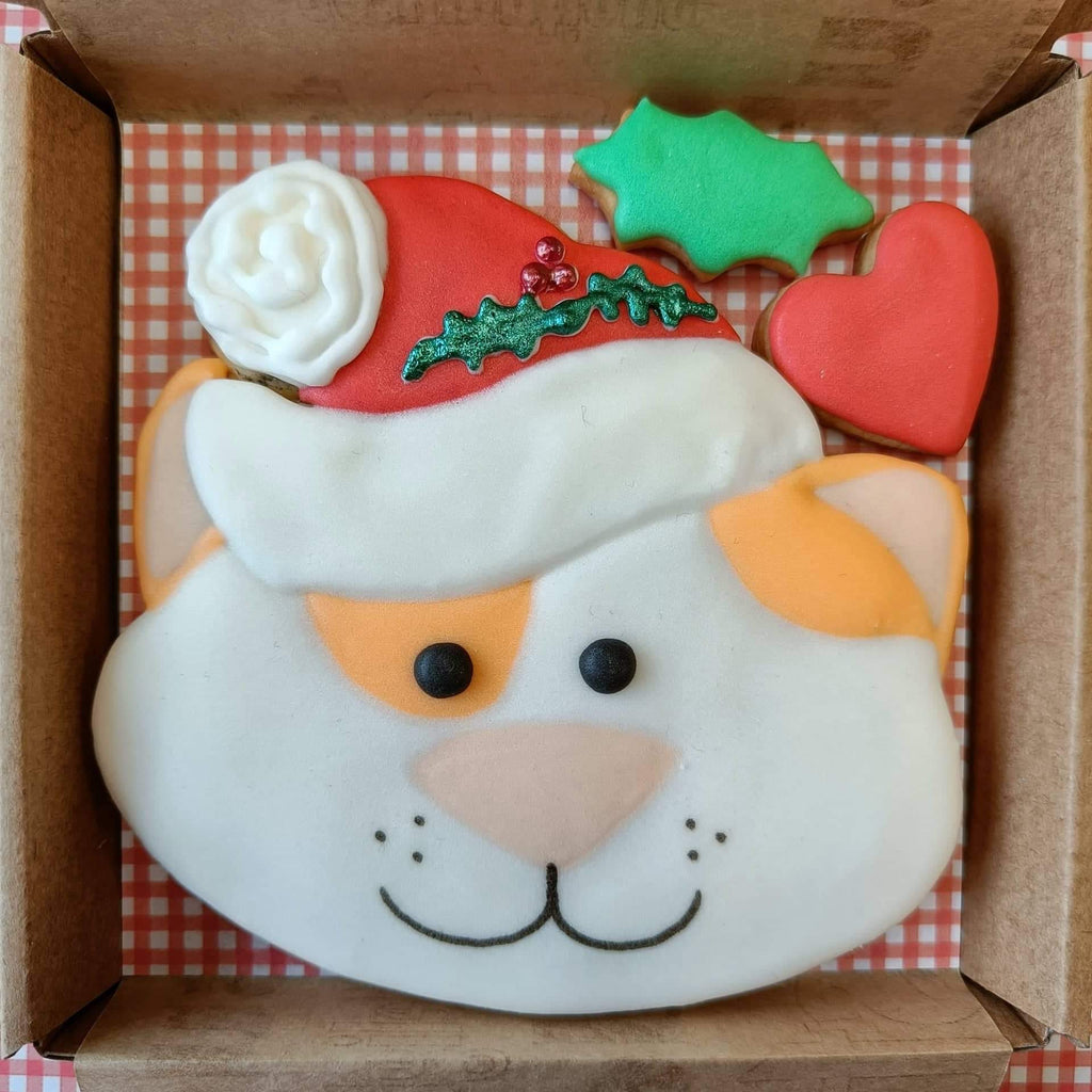 Christmas Cat in a hat Cookie Box