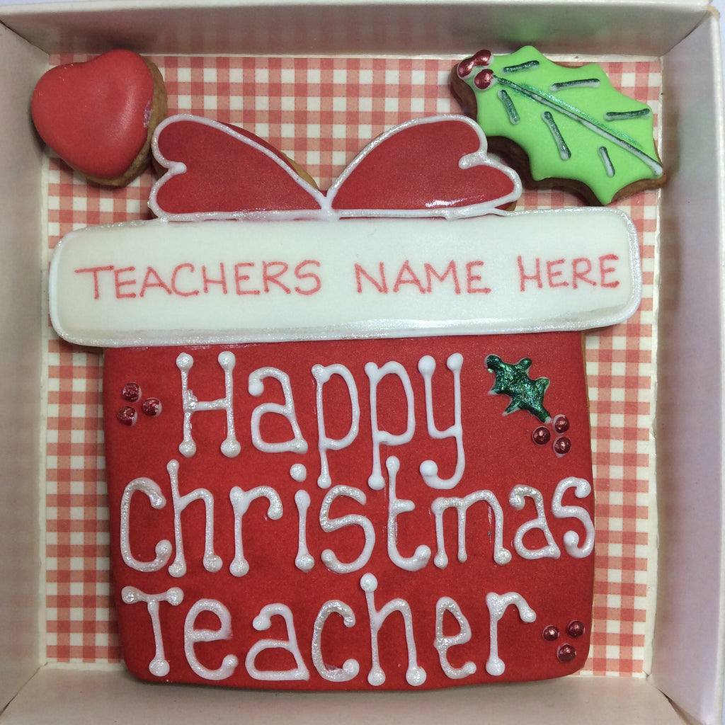 Christmas present cookie box for Teacher gift
