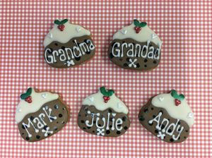 Christmas puddings table gifts / cracker presents